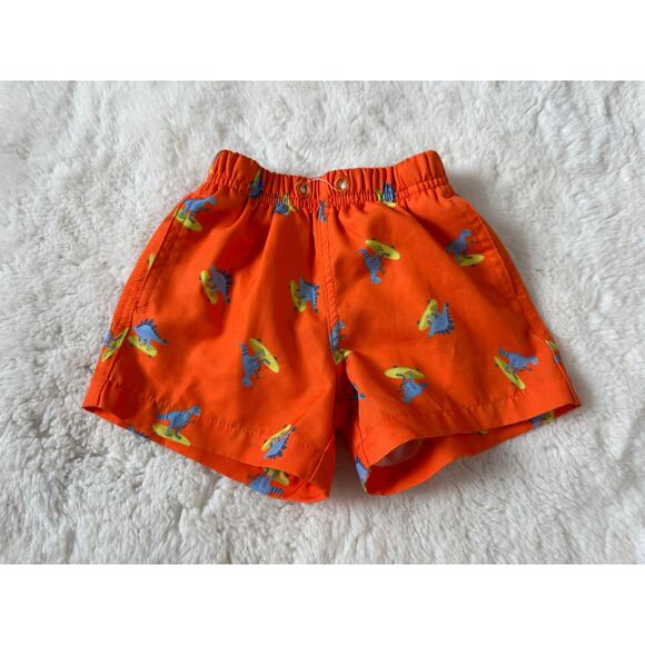 Milankerr Toddler Boys Swim Shorts 2T Orange Dinosaur Print - Picture 1 of 6